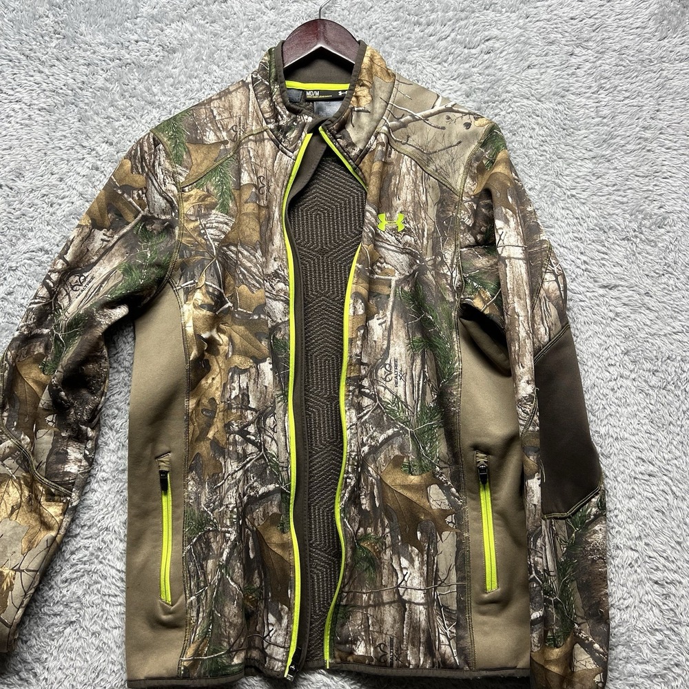 Under Armour‎ Scent Control Camouflage Realtree Jacket Coldgear Mens Medium - Picture 6 of 16